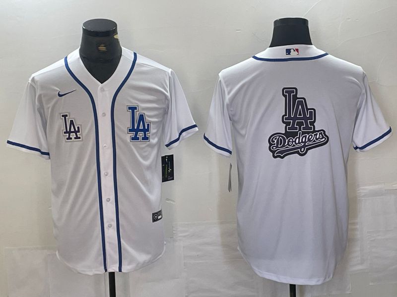 Men Los Angeles Dodgers Blank White Second generation joint name Nike 2024 MLB Jersey style 10